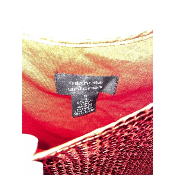 Michelle Antonelli Women’s Dressy Tank Top Size Medium Red Sequined Party NWOT - Picture 2 of 12